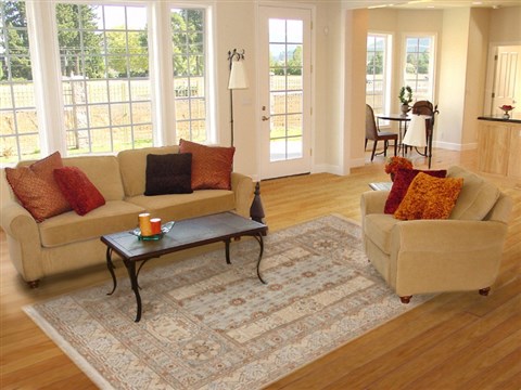 Serapi Blue Hand Knotted 60 X 91  Area Rug 250-19084 Image 4