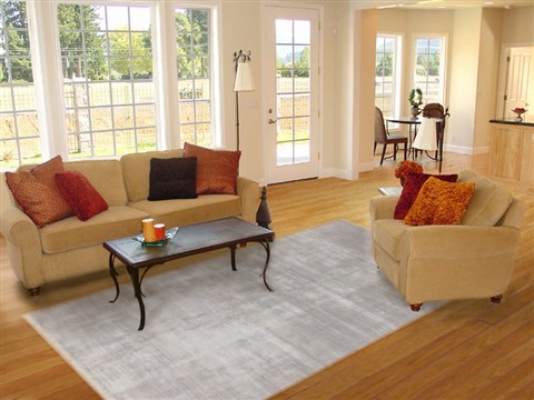 Modern Grey Hand Knotted 60 X 91 Area Rug 250-19090 Image 4