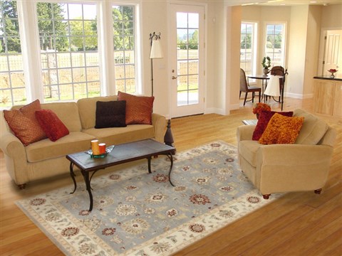 Ziegler Blue Hand Knotted 62 X 92  Area Rug 250-19093 Image 4