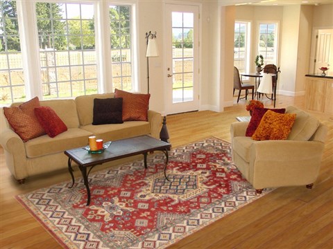 Kazak Red Hand Knotted 60 X 89  Area Rug 250-19095 Image 4