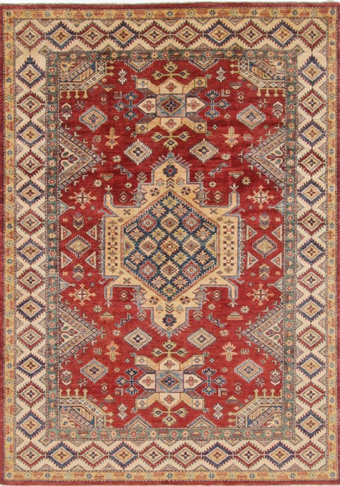 Kazak Red Hand Knotted 60 X 89  Area Rug 250-19095 Image 0