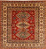 Kazak Red Square Hand Knotted 59 X 61  Area Rug 250-19103 Thumb 0