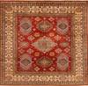 Kazak Red Square Hand Knotted 58 X 59  Area Rug 250-19107 Thumb 0