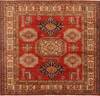 Kazak Red Square Hand Knotted 510 X 62  Area Rug 250-19108 Thumb 0