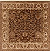 Kashan Brown Square Hand Knotted 60 X 60  Area Rug 250-19111 Thumb 0