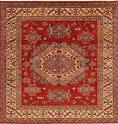 Pakistani Kazak Red Square 5 to 6 ft Wool Carpet 19113