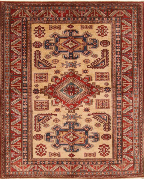 Kazak Beige Hand Knotted 49 X 510  Area Rug 250-19114 Image 0