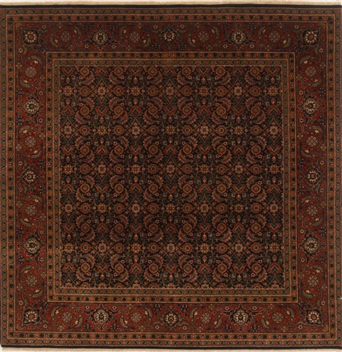Herati Orange Square Hand Knotted 510 X 510  Area Rug 250-19118 Image 0