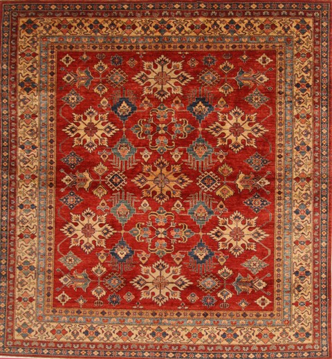 Kazak Red Square Hand Knotted 710 X 85  Area Rug 250-19126 Image 0