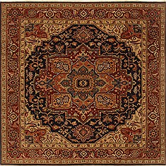 Serapi Blue Square Hand Knotted 7'11" X 7'11"  Area Rug 250-19128
