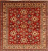 Kazak Red Square Hand Knotted 710 X 85  Area Rug 250-19129 Thumb 0
