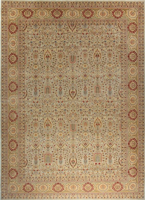 Haji Jalili Beige Hand Knotted 101 X 140  Area Rug 300-19138 Image 0