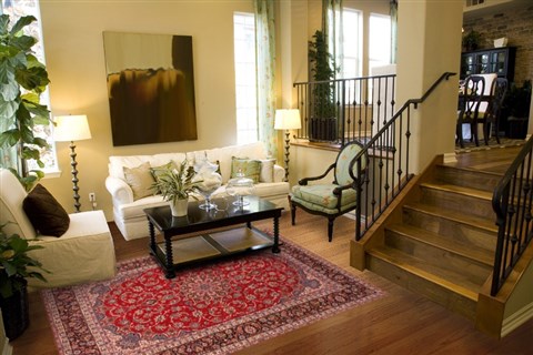 Isfahan Red Hand Knotted 68 X 102  Area Rug 253-19162 Image 3