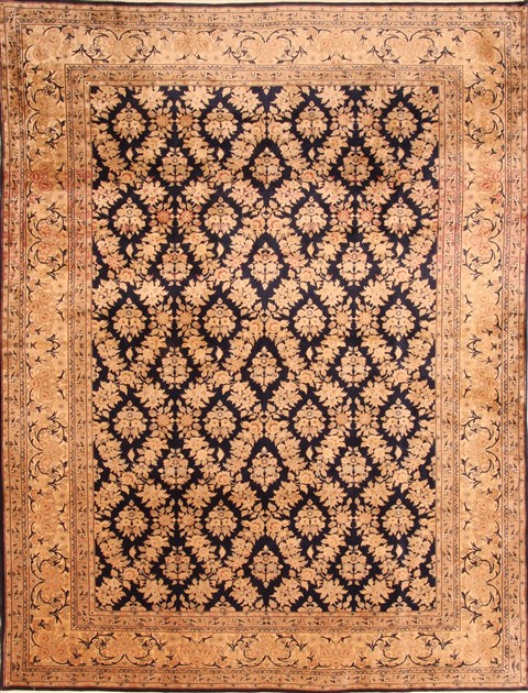 Romania Tabriz Multicolor Rectangle 9x12 ft Wool Carpet ...
