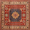 Kazak Red Square Hand Knotted 83 X 83  Area Rug 250-19169 Thumb 0