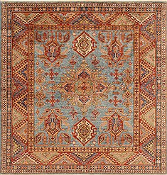 Kazak Blue Square Hand Knotted 5'11" X 6'2"  Area Rug 250-19173
