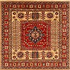 Kazak Red Square Hand Knotted 82 X 84  Area Rug 250-19176 Thumb 0