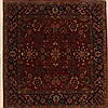Isfahan Red Square Hand Knotted 510 X 61  Area Rug 250-19184 Thumb 0