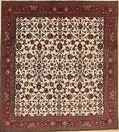 Persian Bidjar Red Square 7 to 8 ft Wool Carpet 19185