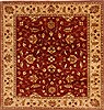 Pishavar Red Square Hand Knotted 71 X 76  Area Rug 250-19186 Thumb 0