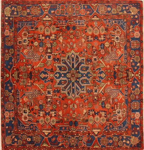 Bakhtiar Orange Hand Knotted 64 X 68  Area Rug 250-19191 Image 0