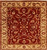 Pishavar Red Square Hand Knotted 611 X 76  Area Rug 250-19194 Thumb 0