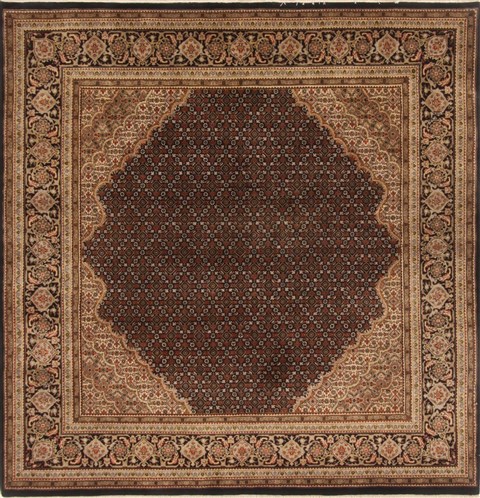 Mahi Black Square Hand Knotted 69 X 70  Area Rug 250-19198 Image 0
