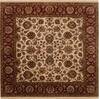 Agra White Square Hand Knotted 711 X 81  Area Rug 250-19201 Thumb 0