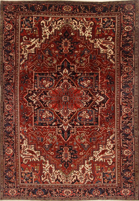 Heriz Red Hand Knotted 80 X 119  Area Rug 250-19223 Image 0