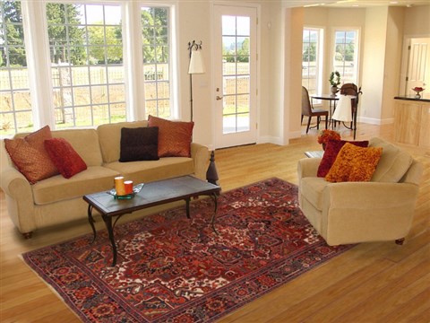 Heriz Red Hand Knotted 80 X 108  Area Rug 250-19226 Image 4