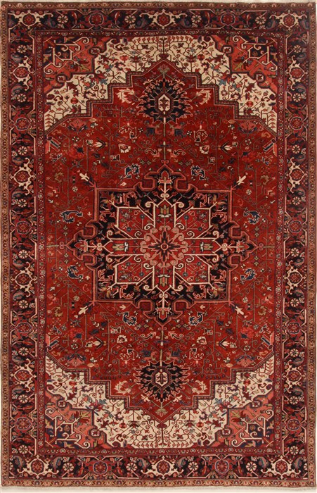 Heriz Red Hand Knotted 79 X 123  Area Rug 250-19227 Image 0