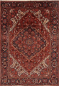 Heriz Red Hand Knotted 8'6" X 11'9"  Area Rug 250-19228