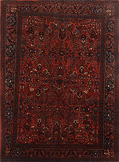 Lilihan Red Hand Knotted 8'10" X 11'0"  Area Rug 250-19232