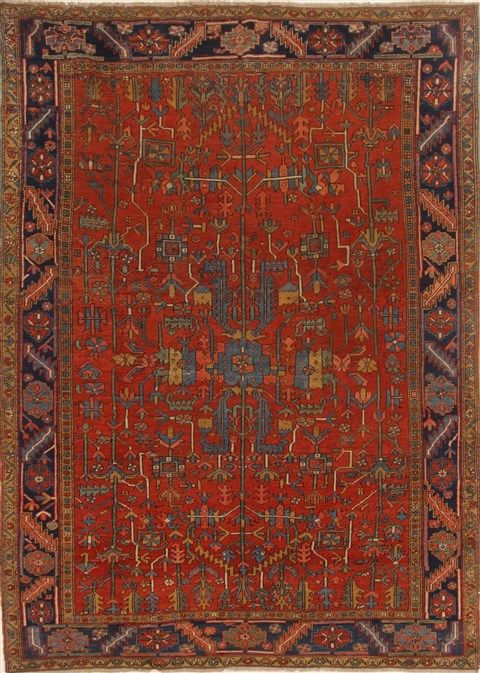 Serapi Red Square Hand Knotted 79 X 81  Area Rug 250-19234 Image 0