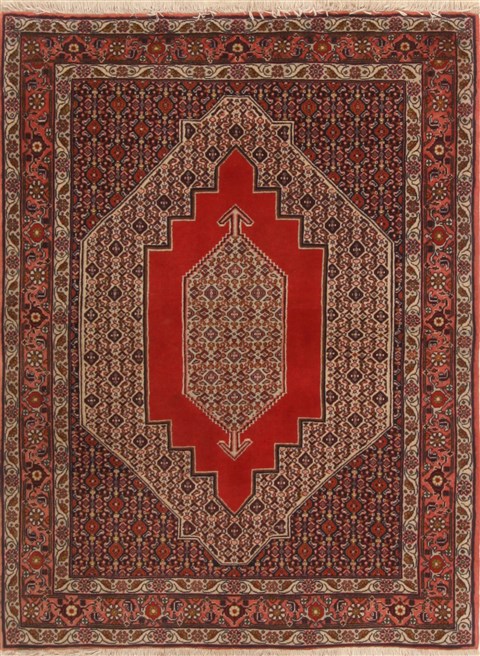 Sanandaj Red Hand Knotted 41 X 55  Area Rug 250-19261 Image 0