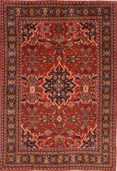 Mahal Red Hand Knotted 73 X 107  Area Rug 250-19270 Image 0