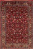 Mashad Red Hand Knotted 67 X 99 Area Rug 250-19271 Thumb 0