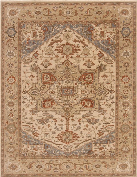 Serapi Beige Hand Knotted 79 X 103 Area Rug 250-19291 Image 0
