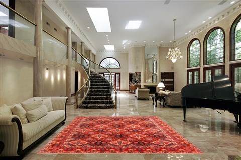 Bakhtiar Red Hand Knotted 70 X 100 Area Rug 100-19302 Image 1