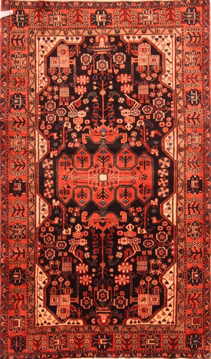 Nahavand Blue Hand Knotted 59 X 97  Area Rug 100-19304 Image 0