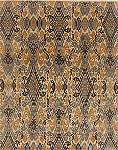 Indian Modern Grey Rectangle 8x10 ft Wool Carpet 19312