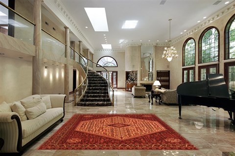 Abadeh Red Hand Knotted 69 X 911 Area Rug 100-19316 Image 1