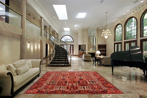 Bakhtiar Red Hand Knotted 611 X 98 Area Rug 100-19317 Image 1