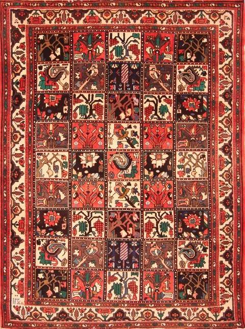Bakhtiar Red Hand Knotted 72 X 96  Area Rug 100-19320 Image 0