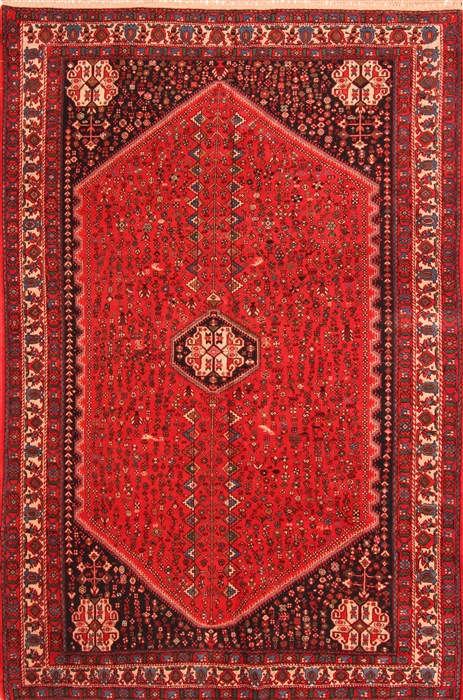 Abadeh Red Hand Knotted 67 X 911 Area Rug 100-19322 Image 0