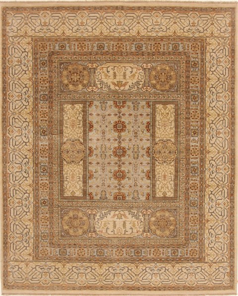 Chobi Blue Hand Knotted 80 X 102  Area Rug 250-19327 Image 0