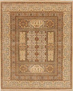 Indian Chobi Blue Rectangle 8x10 ft Wool Carpet 19327