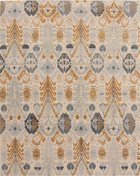 Modern Blue Hand Knotted 711 X 100 Area Rug 250-19331 Image 0