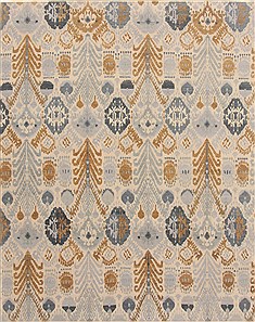Indian Modern Blue Rectangle 8x10 ft Wool Carpet 19331