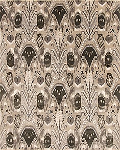 Indian Modern Grey Rectangle 8x10 ft Wool Carpet 19334